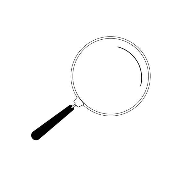 Magnifying glass icon, magnifier. Zoom tool with lens. — Stock Vector