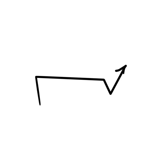 Ícone Seta Preta Fundo Branco Com Corações Pontos Estilo Plano —  Vetores de Stock