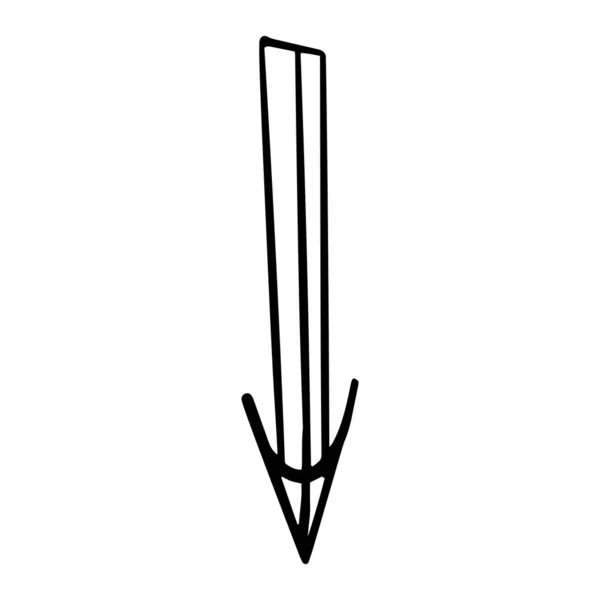 Значок Черной Стрелки Белом Фоне Сердцами Точками Плоский Стиль Значок — стоковый вектор