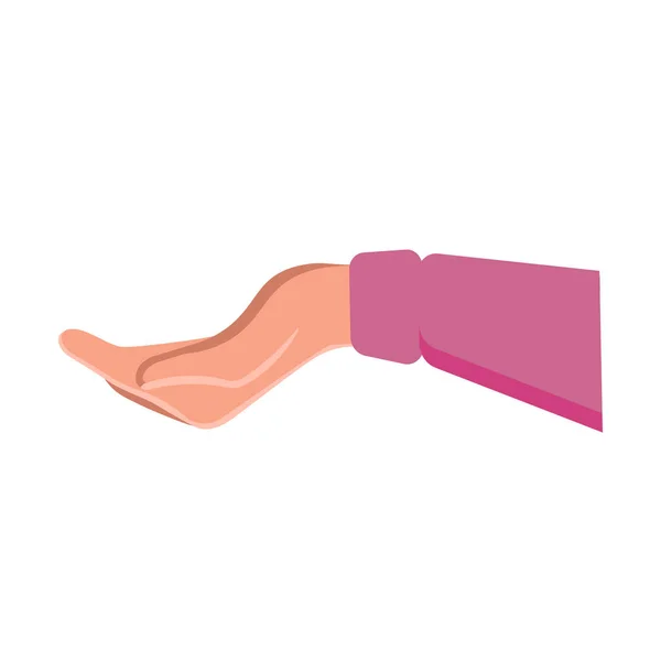 Γυναικεία Χέρι Χειρονομία Χέρι Σημάδι Διάνυσμα Απεικόνιση Των Χεριών Ανοιχτή — Διανυσματικό Αρχείο