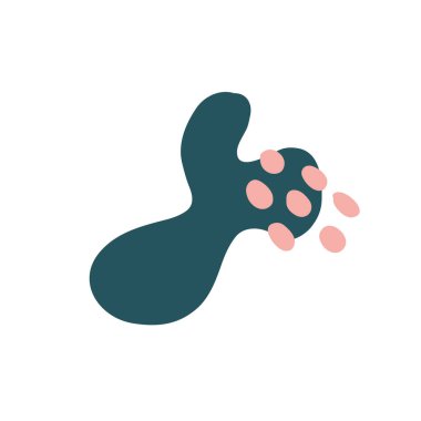 Vektör Soyut Şekil, Geometrik Sıvı Soyutlama, Moda Modern Tasarım Elemanı. Düzgün çizgiler. Taş dokusu. Desen izole