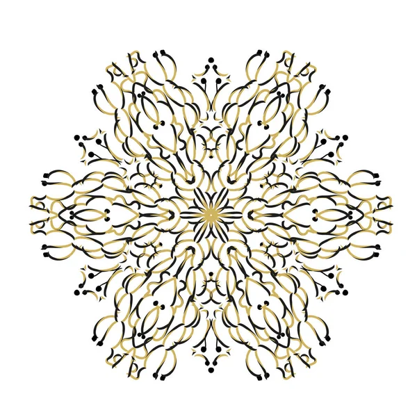 Mandala. Ronde Ornament patroon. Hand getrokken achtergrond. — Stockvector