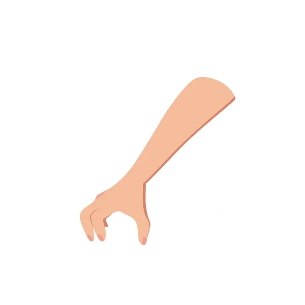 女性の手のジェスチャー手のベクトル図オープンジェスチャーで手 — ストックベクタ