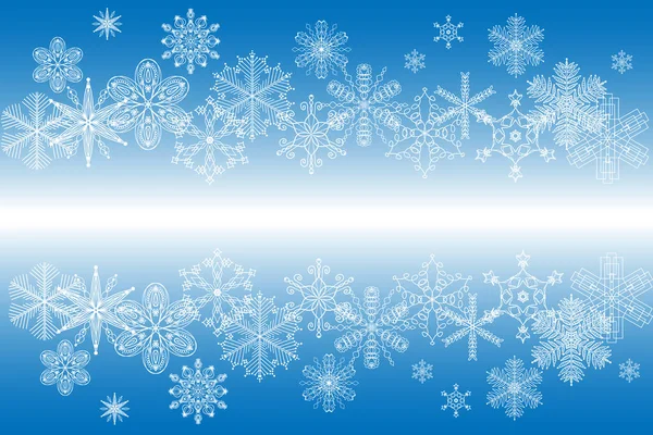 Flocos Neve Natal Brilhante Linda Neve Caindo Transparente Isolada Fundo — Vetor de Stock