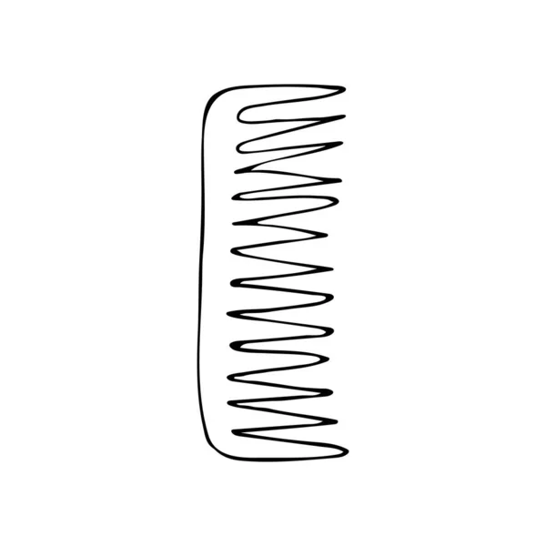 梳子的涂鸦图 矢量梳子的手绘图标 — 图库矢量图片