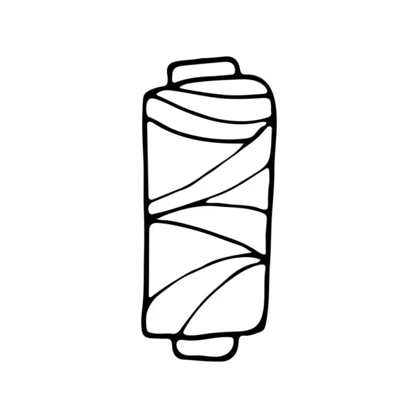 Costura Ícone Doodle Thread Vetor Ícone Linha Costura Desenhado Mão —  Vetores de Stock