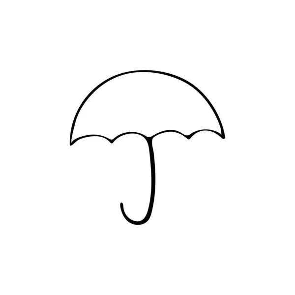Ручной Рисунок Значка Зонта Векторе Значок Зонтика Векторе Ручной Рисунок — стоковый вектор