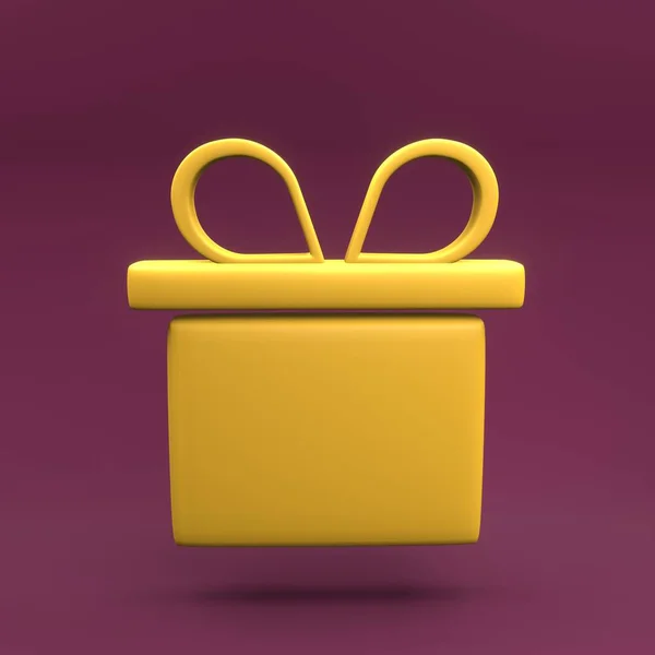 Gift Box Icon Rendering Gift Box Icon Isolated Gift Box — Stock Photo, Image