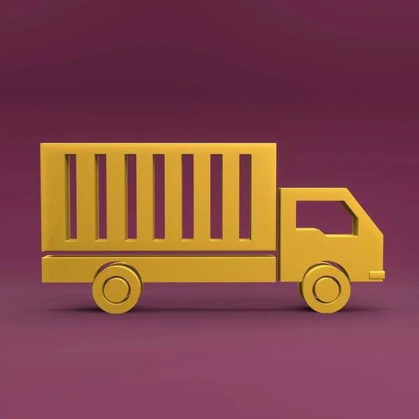 Ikona Ciężarówki Magazynu Renderowania Ikona Ciężarówki Magazynu Izolacja Ikona Ciężarówki — Zdjęcie stockowe