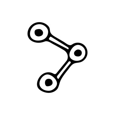 Vektör olarak Doodle web paylaşım simgesi. Vektör olarak el çizimi web paylaşım simgesi. Sosyal medyanın simgesini paylaş