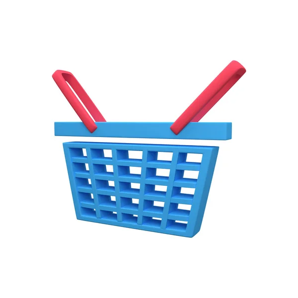 Grocery Basket Icon Rendering Grocery Basket Icon Shopping Basket Icon — Stock Photo, Image