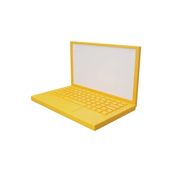 Ilustração Laptop Isolado Branco Isolado Notebook Ilustração Computador — Fotografia de Stock