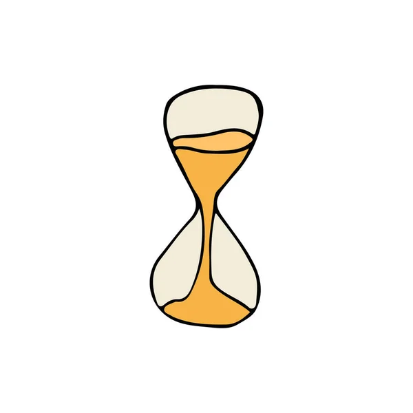 Colorful Hourglass Icon Vector Colorful Doodle Hourglass Illustration Vector Sand — 스톡 벡터