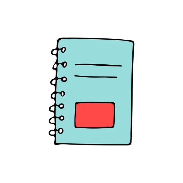 Kleurrijke Doodle Notebook Illustratie Vector Kleurrijk Notebook Icoon Vector Kleurrijke — Stockvector