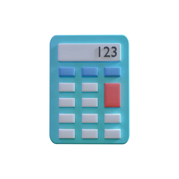 Calculator Illustration Isolerad Vit Bakgrund Bokföring Koncept Med Miniräknare Illustration — Stockfoto