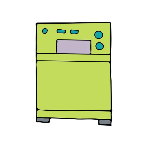 ベクトルのカラフルなドア食器洗い機のアイコン ベクトルのカラフルな食器洗い機のアイコン — ストックベクタ