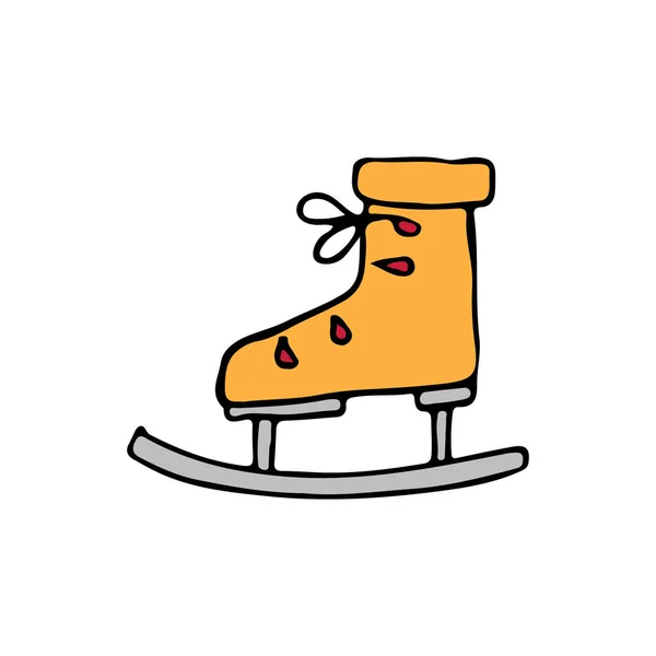 Kolorowa Ikona Jazdy Łyżwach Wektorem Kolorowe Doodle Skate Ilustracja Wektorze — Wektor stockowy
