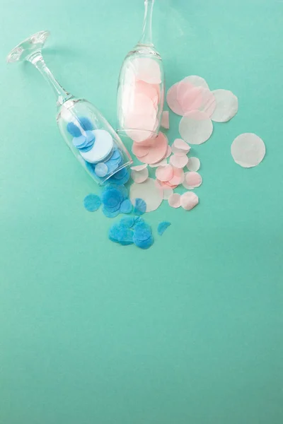 Pills Glass Water Blue Background — Stock Photo, Image