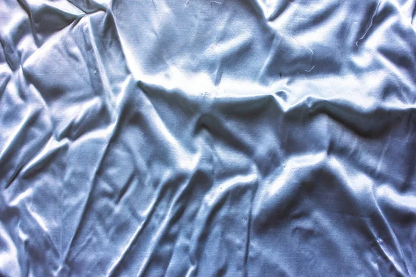 Синій Атлас Шовковий Тканинний Матеріал Композиція Текстури Фону — стокове фото