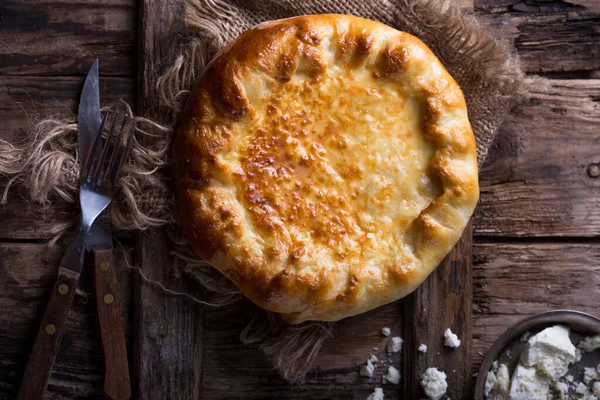 Ajarian Tradiční Flatbread Khachapuri Nebo Hachapuri — Stock fotografie