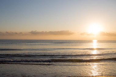 Sousse, Tunus, Kuzey Afrika 'da güzel bir gün batımı 