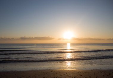 Sousse, Tunus, Kuzey Afrika 'da güzel bir gün batımı 