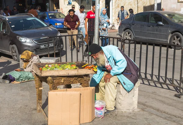 Tunisia, Tunis may 24, 2019 view of unknown people walking in the streets of tel aviv in the afternoon