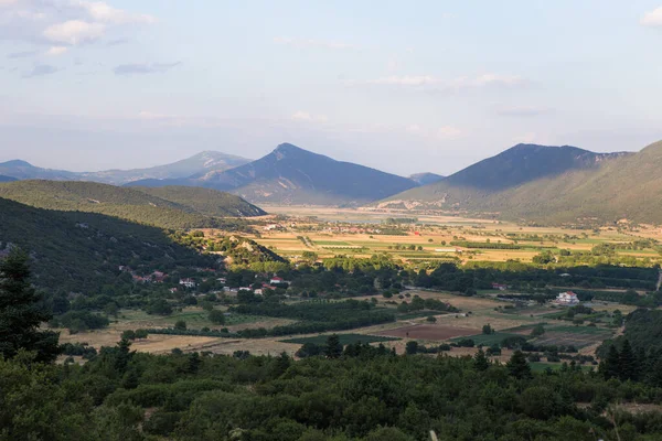 Vista Para Região Montanhosa Grécia Tessália — Fotografia de Stock