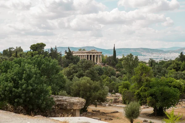 Acropoli Atene Vista Philopappos Hill Che Domina Città Dall Alto — Foto Stock