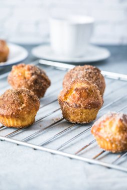Breakfast cinnamon sugar puffs.