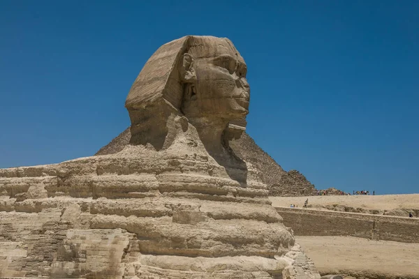 Grande Esfinge Pirâmides Antigo Egito Gizé Cairo — Fotografia de Stock