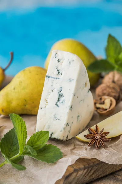 Итальянский Голубой Сыр Горгонзола Сделанный Необезжиренного Коровьего Молока Севере Италии — стоковое фото