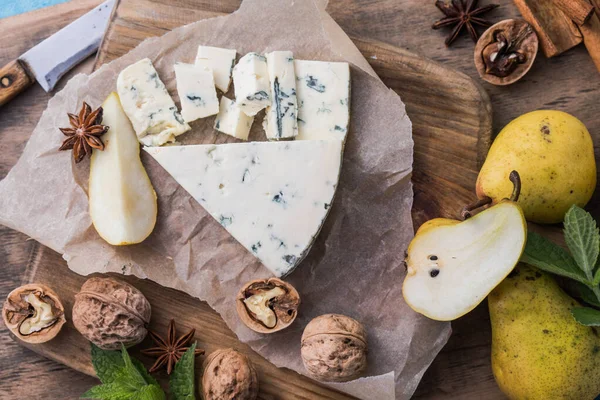 Gorgonzola Picant Italian Blue Cheese Made Unskimmed Cow Milk North — Stock Photo, Image