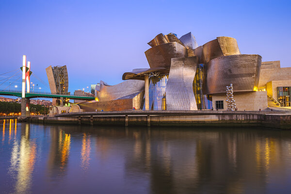 Guggenheim Museum at sunset