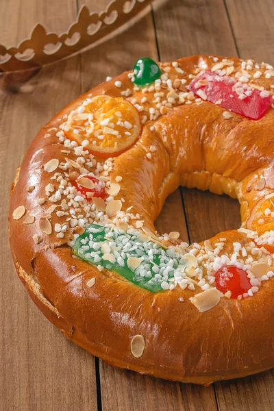 Roscon de reyes. traditionelles Kuchengebäck — Stockfoto