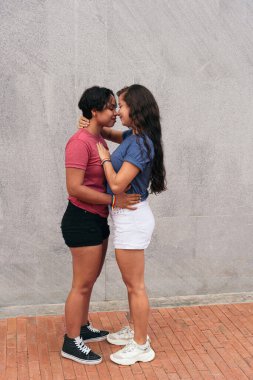 Lezbiyen çift yüz yüze. LGTB kavramı