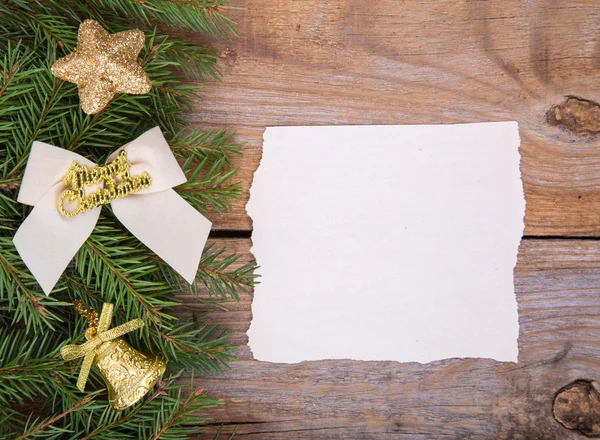 Boże Narodzenie kartkę z życzeniami z dekoracji — Zdjęcie stockowe