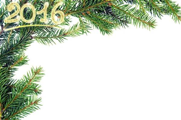 Boże Narodzenie rama od jodła branch.retro tonowanie — Zdjęcie stockowe