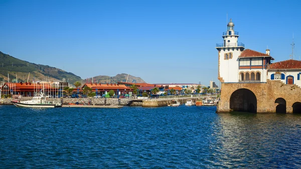 Вид на порт в городе Фоксо — стоковое фото