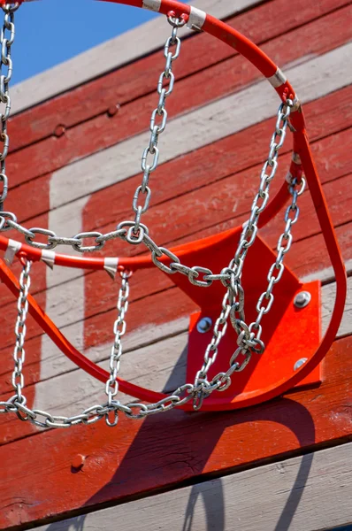 Basketballkorb aus Holz — Stockfoto