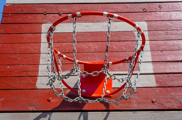 Basketballkorb aus Holz — Stockfoto