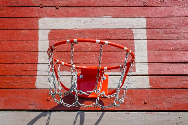 Basketballkorb aus Holz — Stockfoto