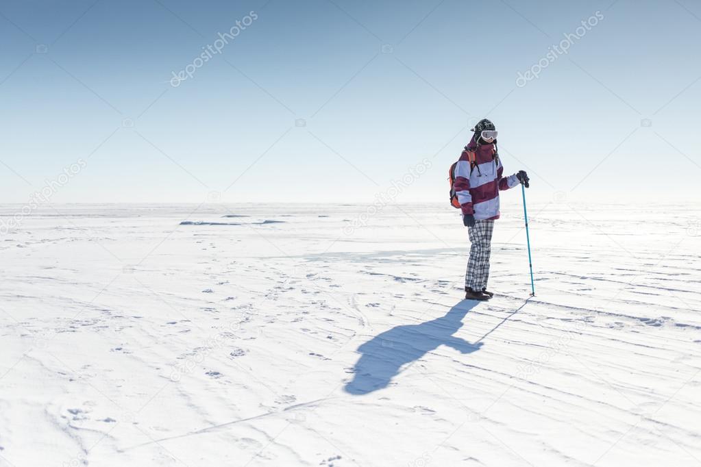 Winter woman explorer