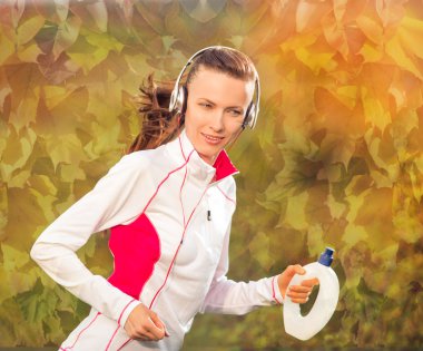 Sonbaharda çalışan kadın