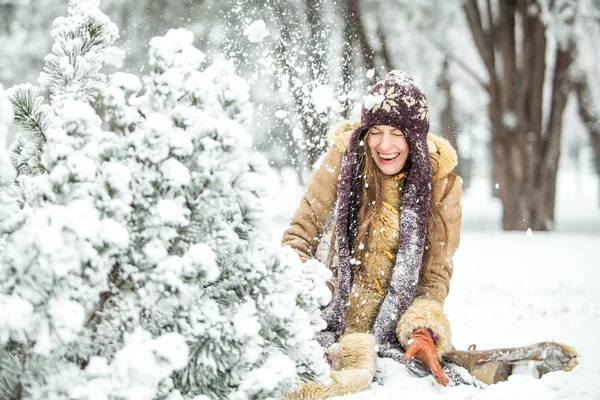 Winter fun woman — Stock Photo, Image