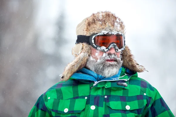 Zimowych przygód człowieka — Zdjęcie stockowe