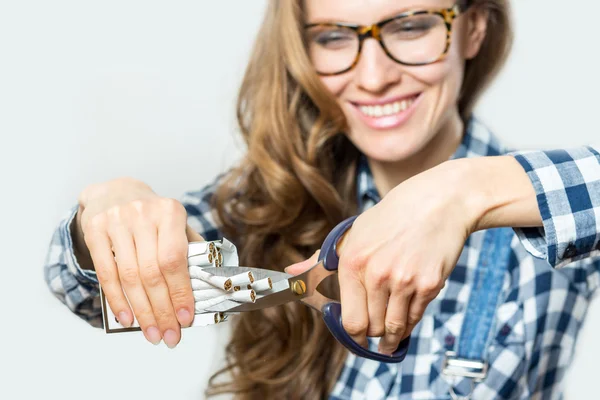 Deja de fumar concepto mujer —  Fotos de Stock