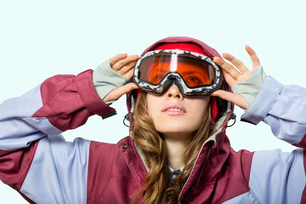 Winter sport vrouw — Stockfoto