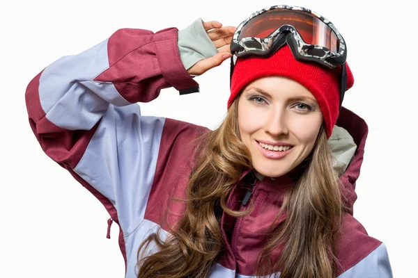 Woman with ski goggles — Stock Photo, Image