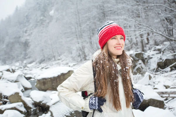 Vinter trekking och vandring koncept — Stockfoto